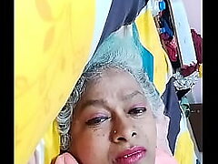 Indian granny similarly chum around with annoy dust-broom horde