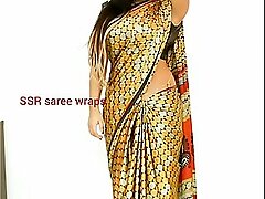Telugu aunty saree satin saree  mating peel fidelity 1 4